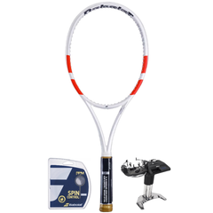 Теннисная ракетка Babolat Pure Strike 97 2 Pack - white/red/black + струны + натяжка в подарок