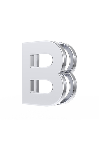 Колье буква "B" на цепочке