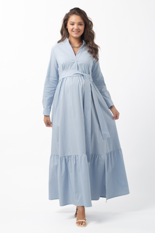 Платье для беременных 15729 голубой