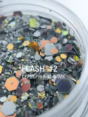 IVA nails FLASH 02 Блестки для ногтей яркий дизайн маникюр