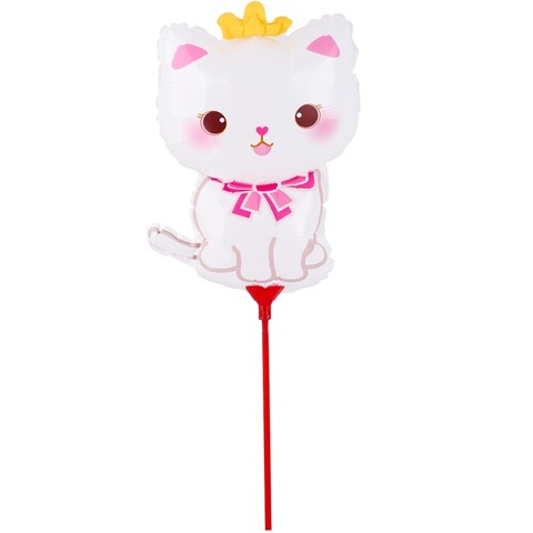 К Мини-фигура на палочке, Котик белый корона, 13