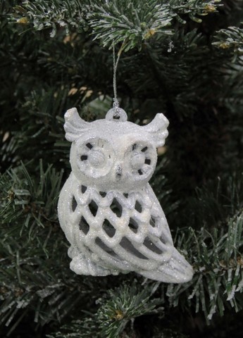 Подвеска 8.5х5х6.5см House of Seasons Сова белая