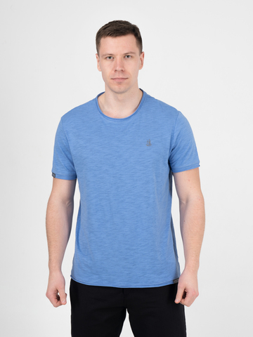 Мужская футболка «Великоросс» цвета морской волны  круглый ворот