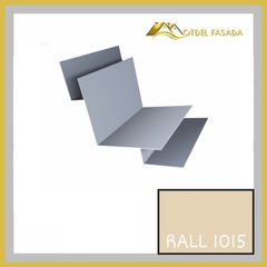 Угол внутренний (вид 2) сложный RALL 1015-светлая Слоновая кость 0,45мм 2м