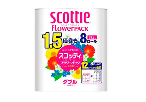 Туалетная бумага Crecia "Scottie Flower PACK 1.5" двухслойная NP, 8 шт