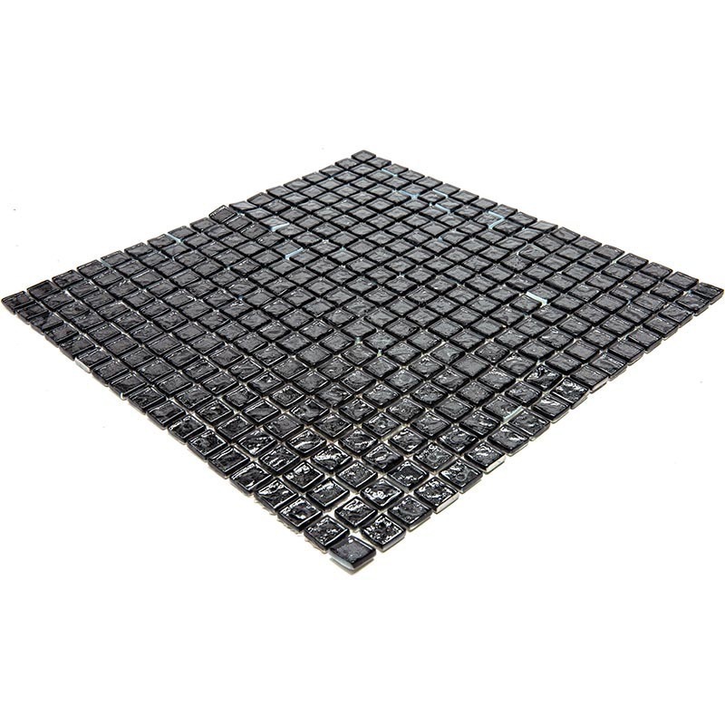 BSA-21-15 14.5x14.5 Мозаичная плитка из стекла Natural Crystal серый темный квадрат глянцевый