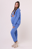 Спортивный костюм для беременных и кормящих 13043 голубой прованс