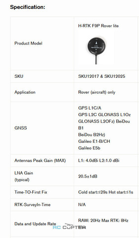 GNSS система Holybro H-RTK F9P Rover lite