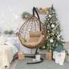 Подвесное кресло-кокон SEVILLA COMFORT горячий шоколад, бежевая подушка (Laura Outdoor)