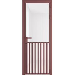 Алюминиевая дверь 15AG красный антрацит остеклённая