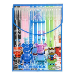 
          Ручка гелевая, пиши-стирай, Basir, синие чернила, серия "BEAR", корпус с рисунком, 12 шт