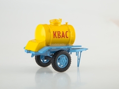 Trailer ACPT-0,9 tanker for Kvas yellow-blue 1:43 AutoHistory