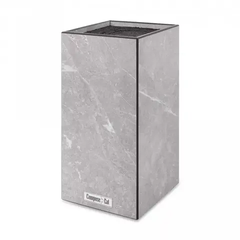 Подставка для кухонных ножей универсальная 11x11x24см ComposeEat мрамор светлый