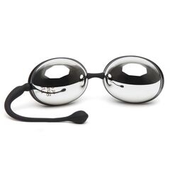 Серебристо-черные вагинальные шарики Inner Goddess Silver Jiggle Balls - 