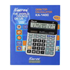 Калькулятор настольный Kaerda 14 Bit, LCD, 20.5*15.8*4.5 см, серый