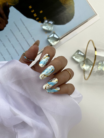 Пленки для маникюра IBDI NAILS 19 AZURE & GOLD