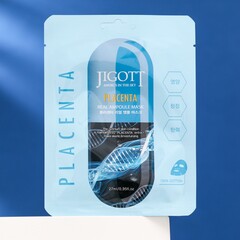Jigott Маска ампульная с плацентой - Placenta real ampoule mask, 27мл, шт