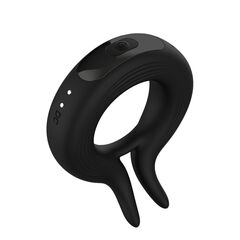Черное эрекционное кольцо Marry Me Rechargeable Vibrating Cockring - 