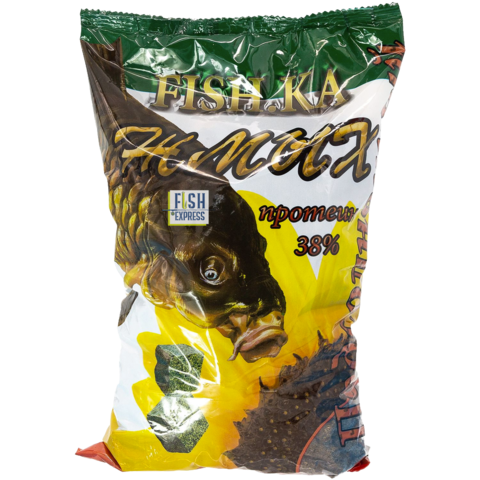 Жмых  подсолнечный Fish.ka (прот. 38%, гран. 8 мм.) 800г (продажа от 5 шт)