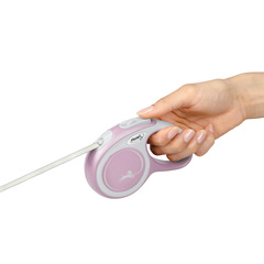 Flexi NEW LINE Comfort рулетка New Classic XS лента 3 м серый/розовый (до 15 кг)