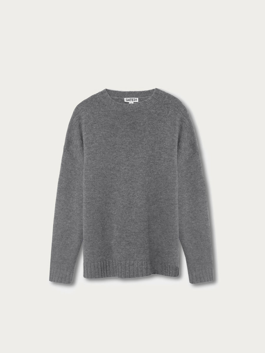 

Свитер Флоренс с круглым воротом, Серый