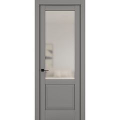 Купить Межкомнатная дверь керамик NC 10 серый остеклённая