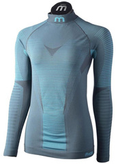 Премиальная тёплая Терморубашка Mico Warm Control Skintech с высоким воротом для холодной погоды женская