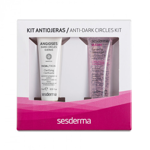 SESDERMA KIT Anti-dark circles (ANGIOSES + GLICARE) – Набор от темных кругов вокруг глаз (Гель для век от темных кругов + Гель-контур для зоны вокруг глаз и губ), 15 мл + 15 мл