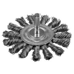 ЗУБР 75 мм, жгутированная стальная проволока 0.5 мм, щетка дисковая для дрели,Профессионал(3522-075)