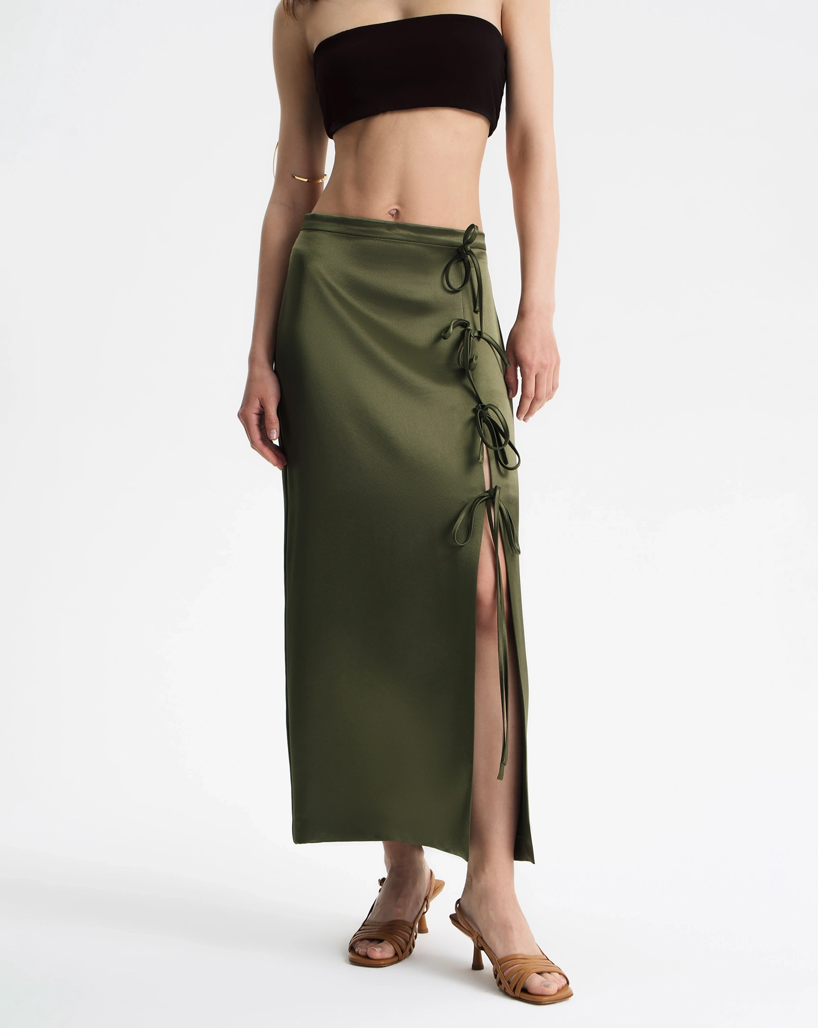 Юбка-миди с завязками