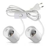 Патрон х 2 Е27 с проводом для фитолампы