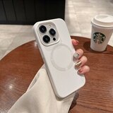 Силиконовый чехол Silicon Case с MagSafe для iPhone 14 Pro (Белый)