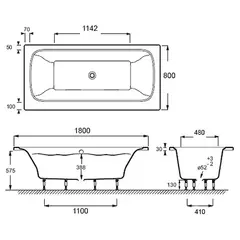 Ванна из материала Flight Jacob Delafon Elite 180x80 E6D032RU-00