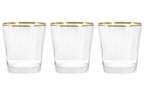 Набор стаканов для виски 6шт 365мл Le Stelle Gemma золото