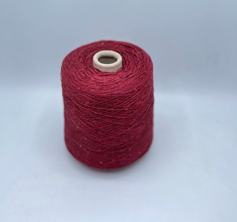 Filati Naturali (пр.Италия),art-Lino, 310м/100гр, 100%Лен+пайетки+люрекс, цвет-Брусничный, арт-28090