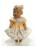 Платье горох и цветы - На кукле. Одежда для кукол, пупсов и мягких игрушек.