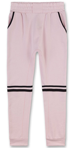 Розовые трикотажные брюки на резинке Sanetta