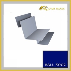 Угол внутренний (вид 2) сложный RALL 5002-Ультрамариновый синий 0,45мм 2м