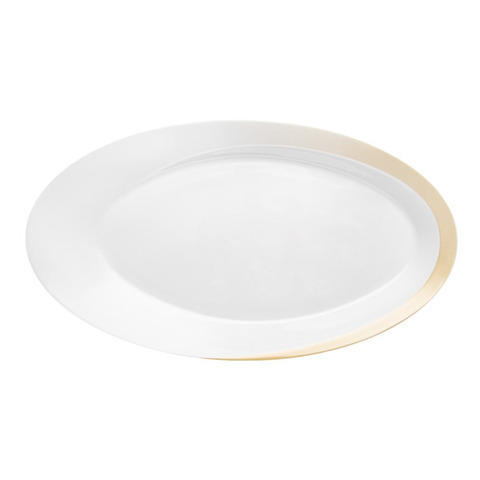 Блюдо овальное 38см Narumi Золотой жемчуг