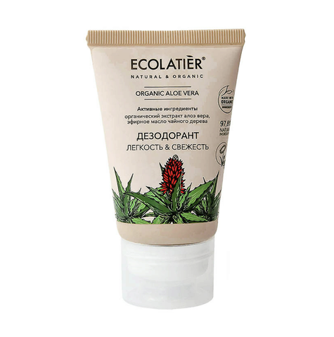 Ecolatier green ORGANIC ALOE VERA  Дезодорант Легкость & Свежесть  40мл