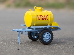 Trailer ACPT-0,9 tanker for Kvas yellow-blue 1:43 AutoHistory