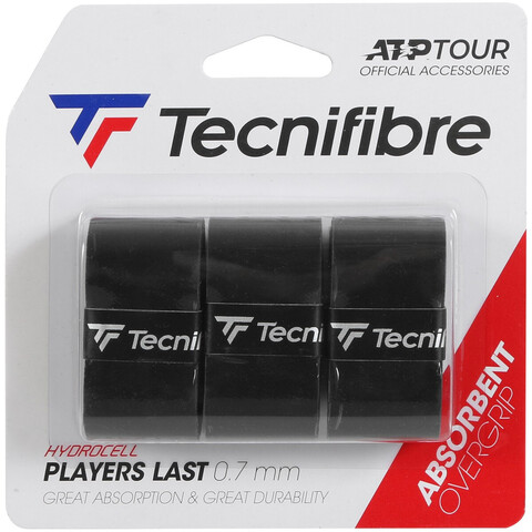 Намотки теннисные Tecnifibre Players Last 3P - black