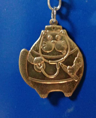 Брелок Кот Привет из Петербурга. Металл