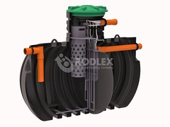 Станция биологической очистки BioBox Aero 9 Родлекс 4000 л./ 2250 л. в сутки / 9 чел. / самотечный сброс / компрессорный аэрация (2720x1480x2040см;212кг;) - арт.559794