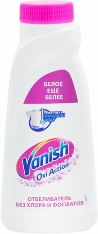 Пятновыводитель VANISH Oxy Action д/белых тканей 450 мл РОССИЯ