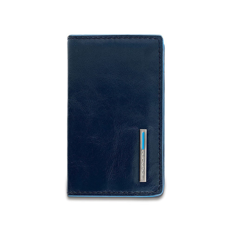 Чехол для визитных карт Piquadro Blue Square, синий, кожа натуральная (PP1263B2/BLU2)