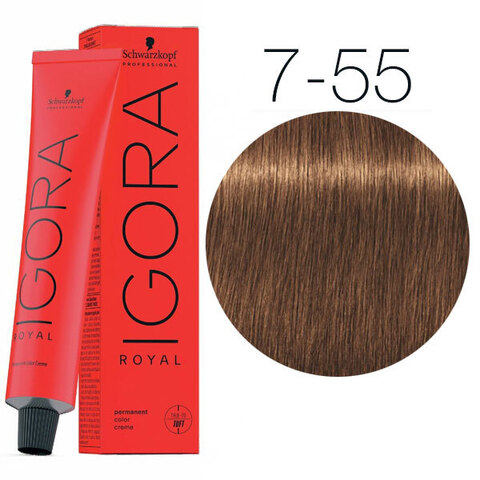 Schwarzkopf Igora Royal New 7-55 (Средний русый золотистый экстра) - Краска для волос