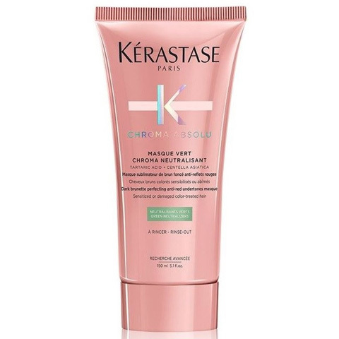 Kerastase Chroma Absolu: Маска для окрашенных волос против пористости (Vert Chroma Neutralisant)