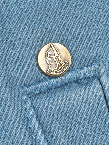 Джинсовая куртка цвета синего денима из премиального хлопка