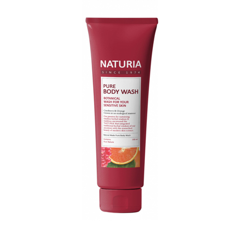 NATURIA Гель для душа КЛЮКВА/АПЕЛЬСИН Pure Body Wash (Cranberry & Orange), 100 мл